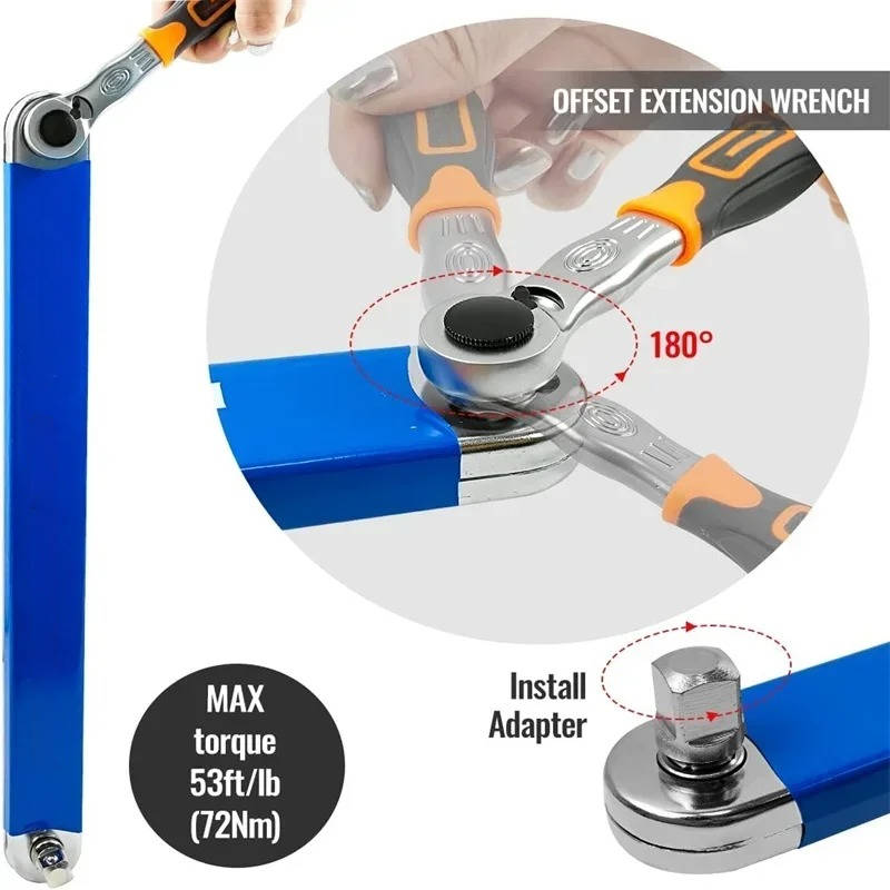 Ultimate Reach Socket Extension Tool with Versatile Adapters