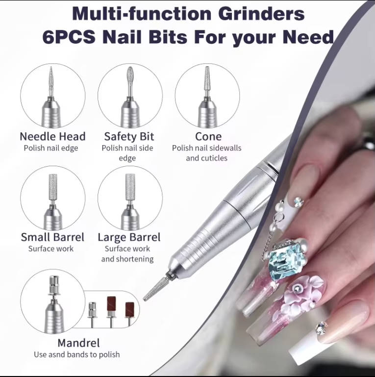 Professional Nail Care Electric Drill with 45,000 RPM Power