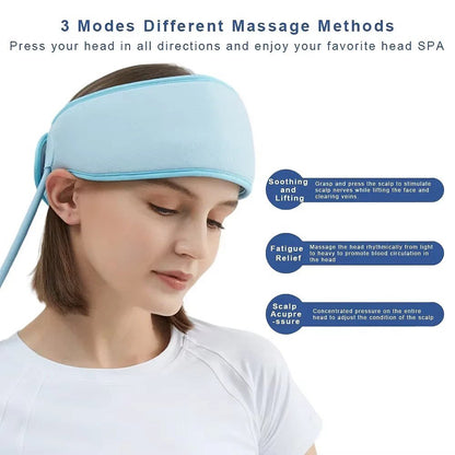 Rechargeable Head Relaxation Cap with Heat and Airbag Massage