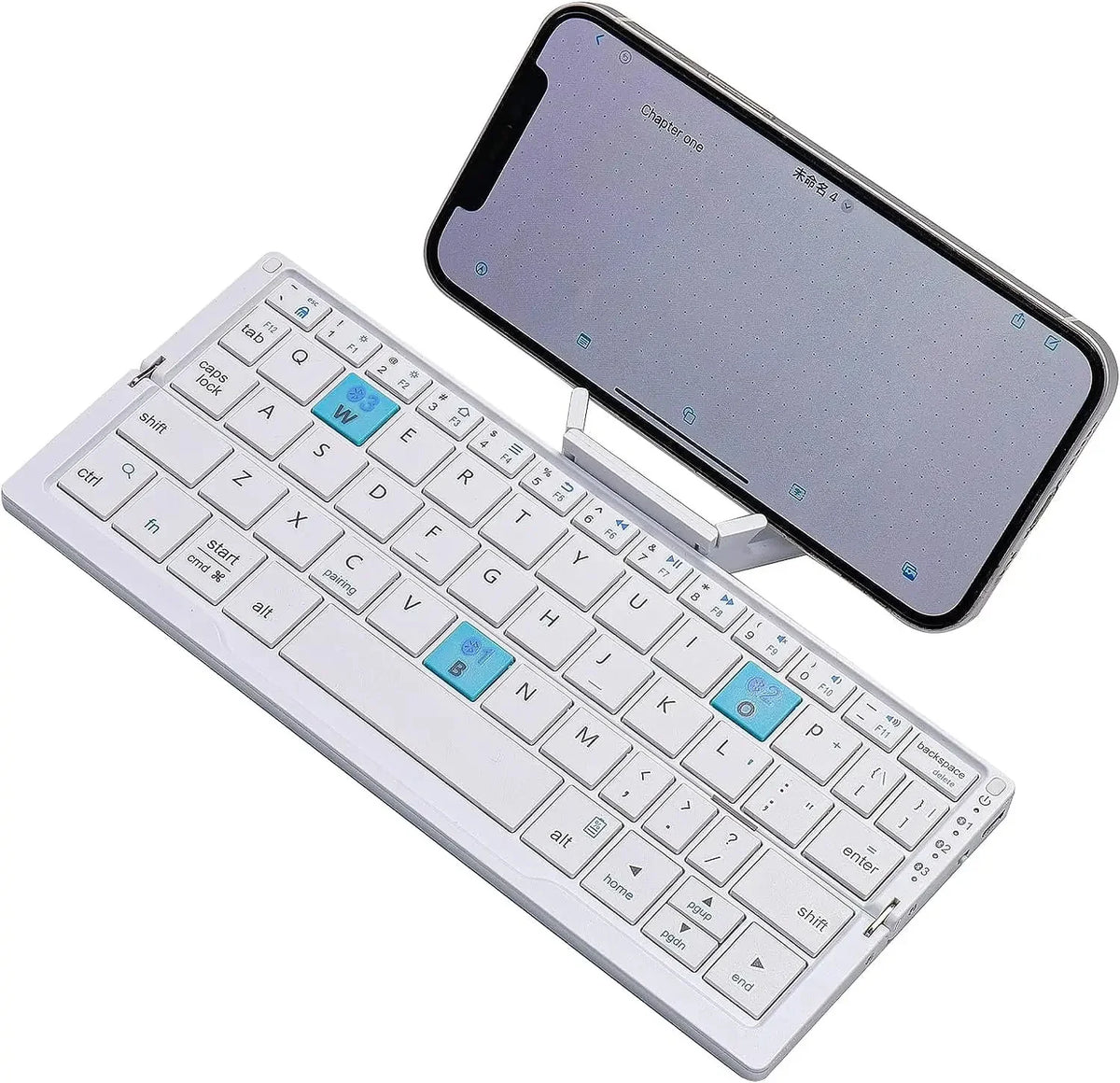 Compact Wireless Keyboard with Magnetic Tablet Holder