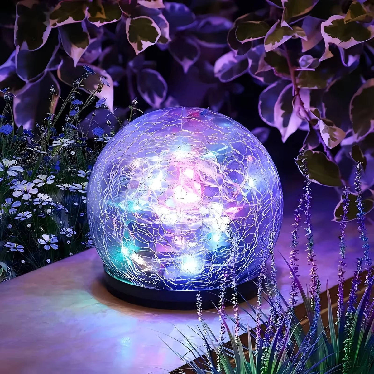 Twilight Radiance Solar Orbs for Outdoor Ambiance - 2 Pack