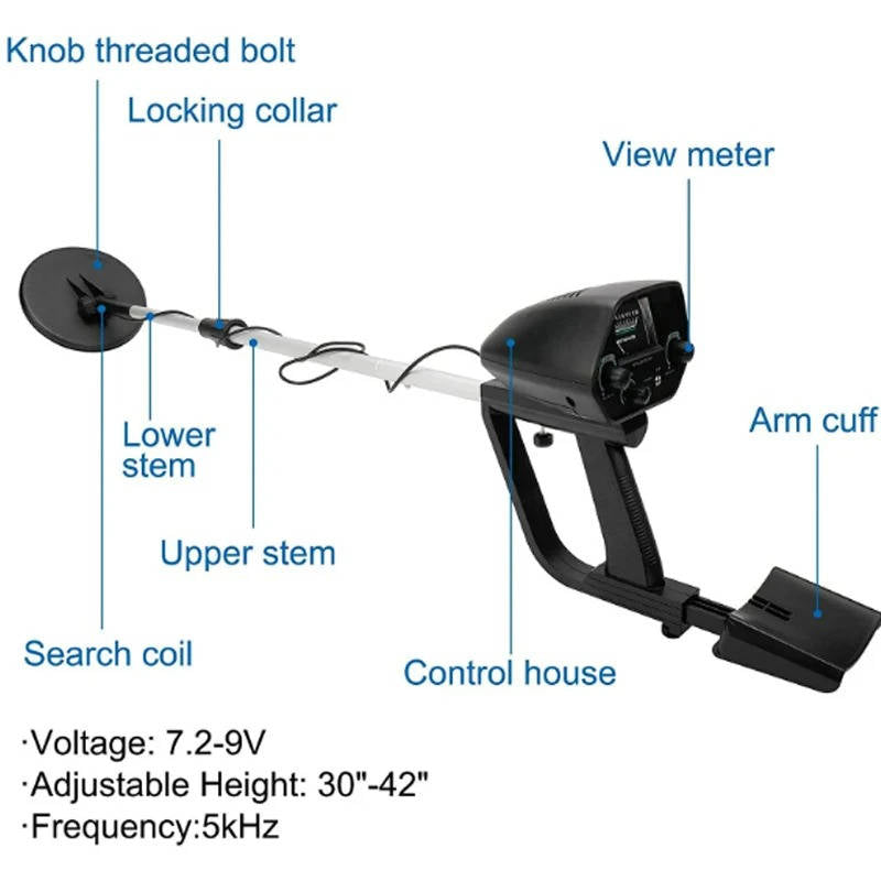 Treasure Hunter Pro: Waterproof Metal Detector with Two Modes