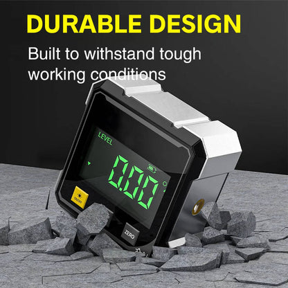 Precision Angle Measuring Tool with Magnetic Mount and LED Display