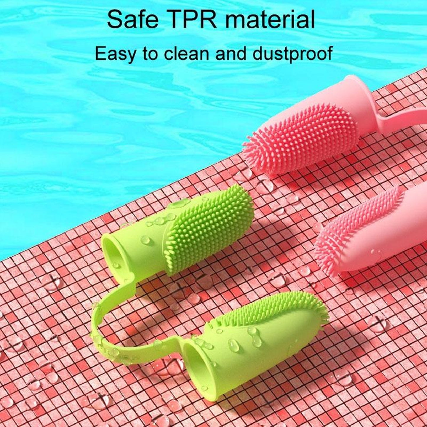 Dual-Finger Pet Toothbrush with 800 Soft Bristles
