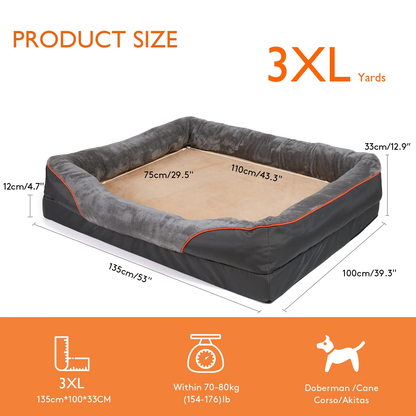 Comfort Haven Orthopedic Dog Bed with Washable Cover