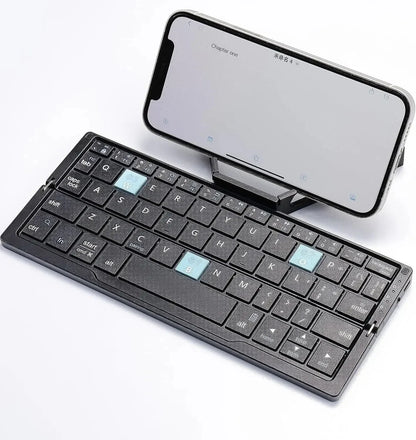 Compact Wireless Keyboard with Magnetic Tablet Holder