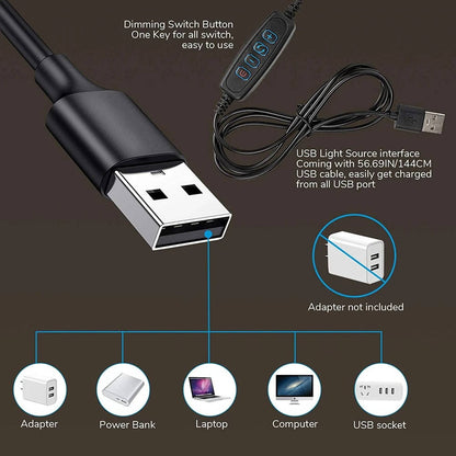 Versatile Adjustable Desk Light with USB Power & 3 Color Options