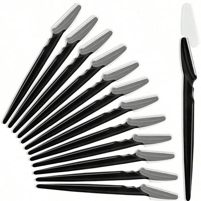 12-Pack Women's Face Razors, Stainless Steel Eyebrow Shapers for Peach Fuzz
