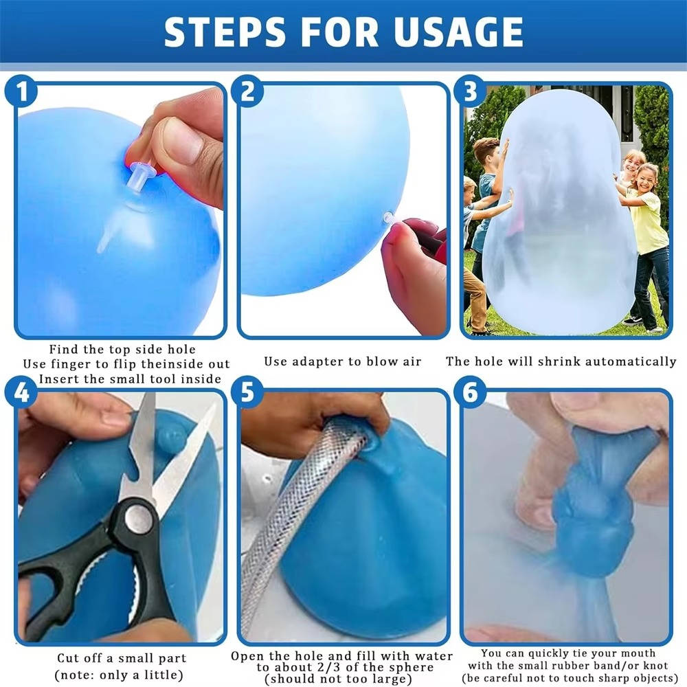 Oversized Playful Water and Air-Filled Balls - Set of 3