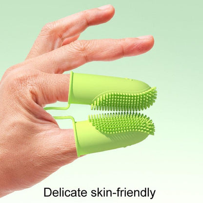 Dual-Finger Pet Toothbrush with 800 Soft Bristles