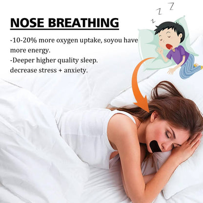 Nasal Breathing Sleep Strips with Natural Bamboo Fiber