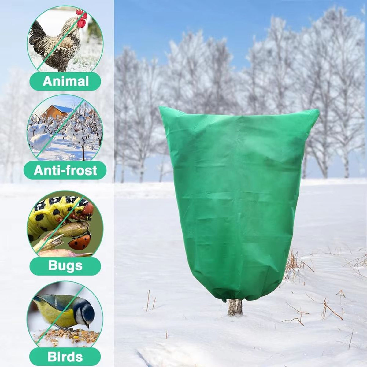 Garden Shield: Zippered Frost Protection Cover for Plants