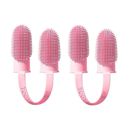 Dual-Finger Pet Toothbrush with 800 Soft Bristles