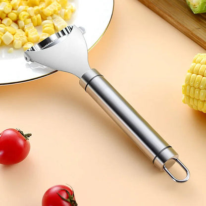 Effortless Corn Kernel Remover with Serrated Steel Blade