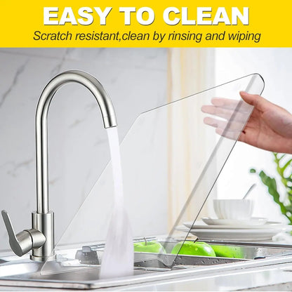 Non-Slip Acrylic Food Prep Board with Edge Grip, 18x14 Inches