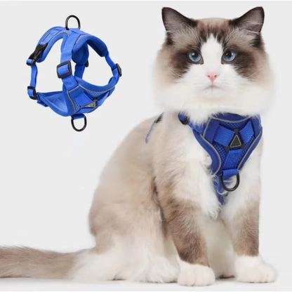 Adjustable Safety Harness and Leash for Cats with Reflective Safety Features