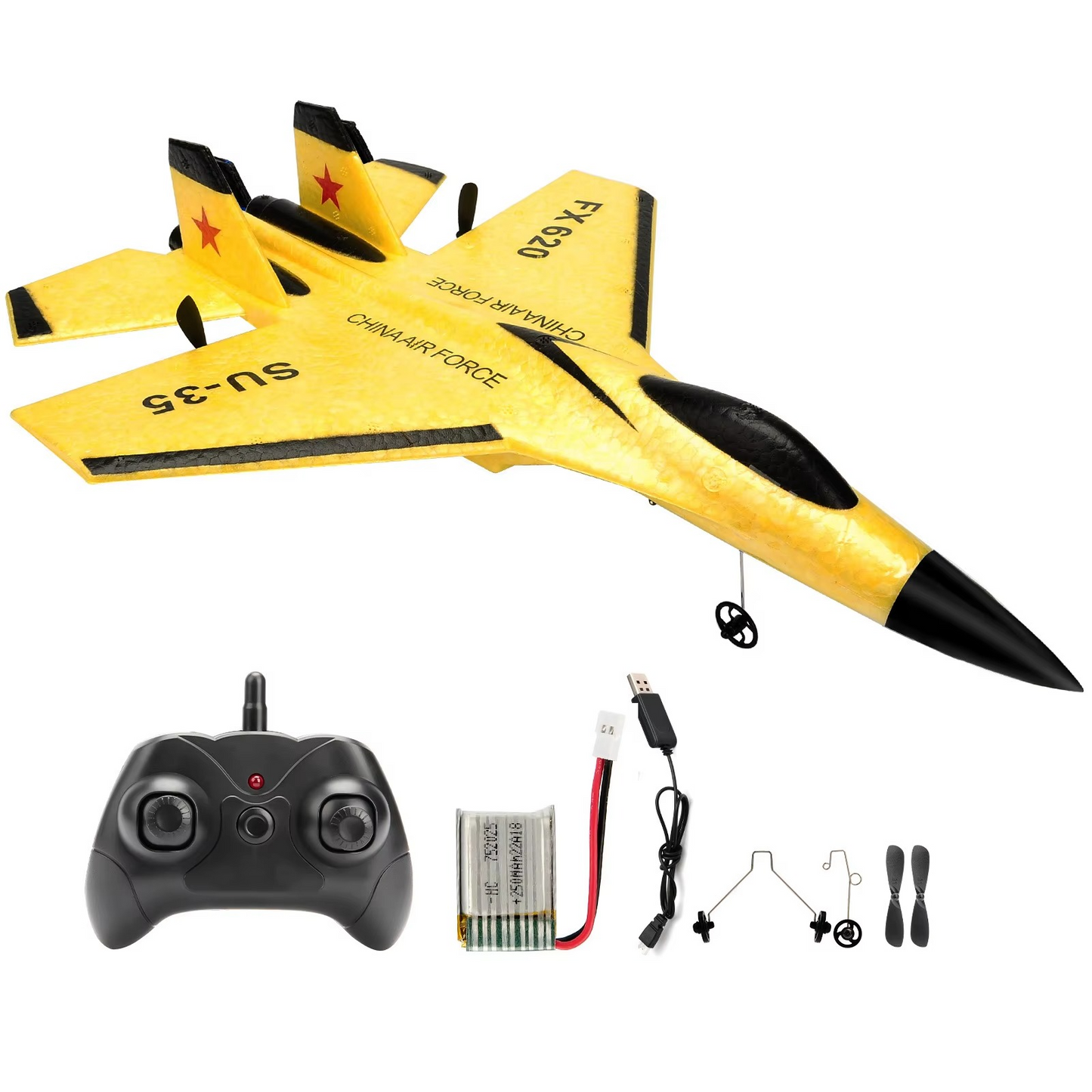 Easy Launch RC Glider with Dual Channel Remote and LED Lights