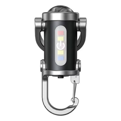 Keychain Flashlight with COB Floodlight and LED – 6 Brightness Settings