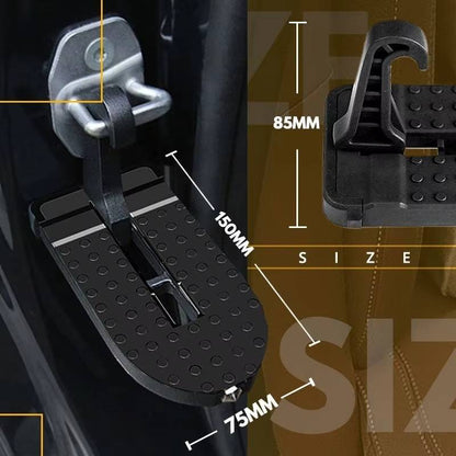 Aluminum Alloy Foldable Step for Vehicle Roof Access - Universal Pedal with Window Breaker for SUV, RV, Truck