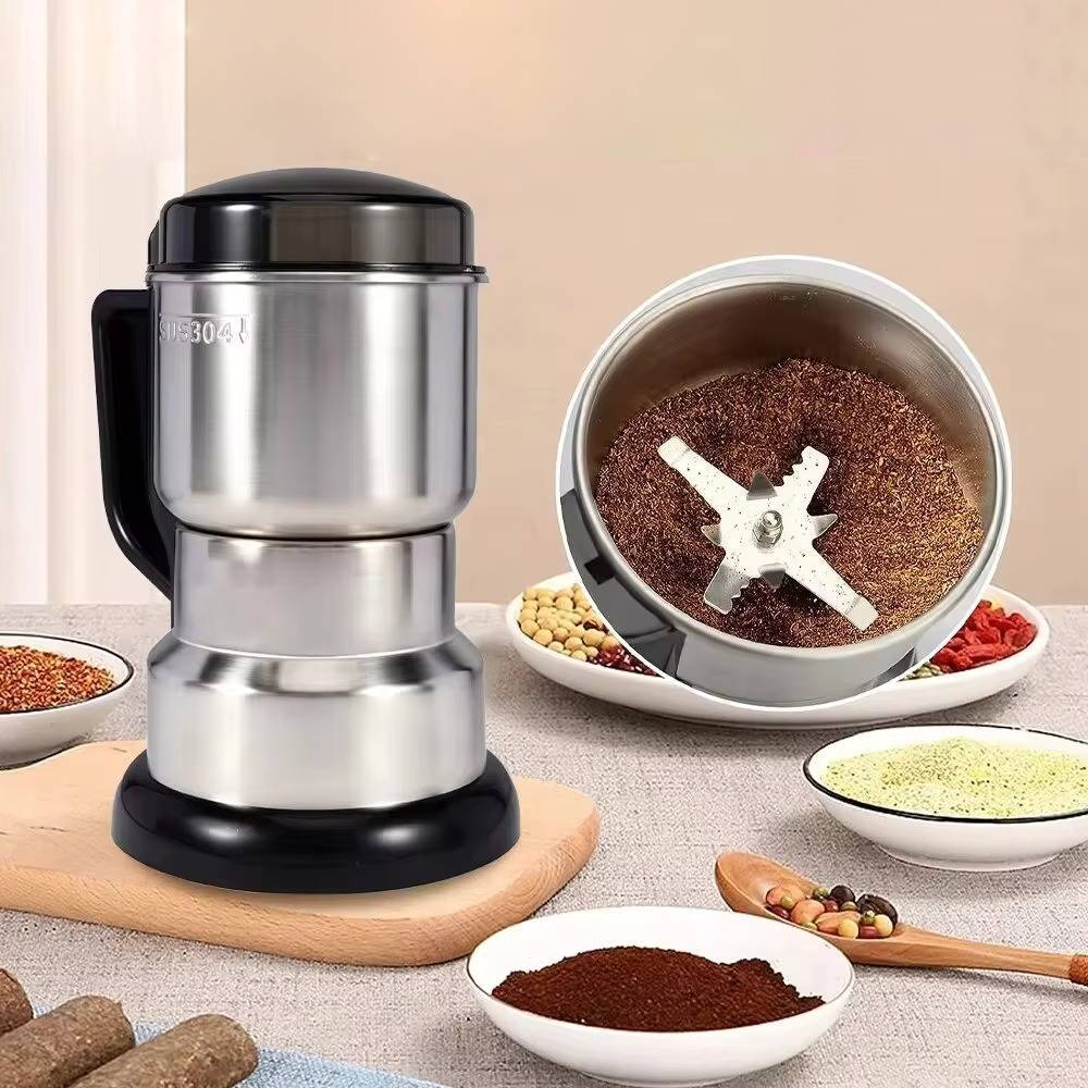 Precision Coffee Bean Grinder with 400W Power and Six Cutting Blades