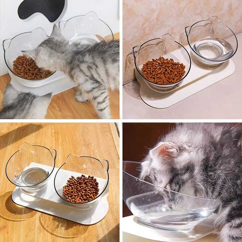 Elevated Cat Feeder for Comfortable Eating and Reduced Vomiting