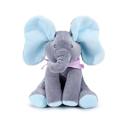 Charming Plush Elephant Toy with Peekaboo Fun and Melodies