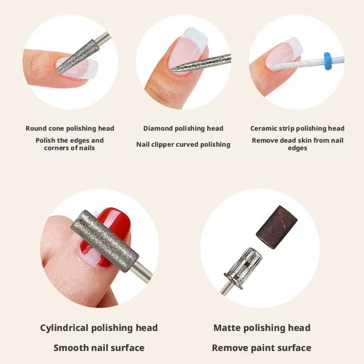 Compact Electric Nail Care System for Effortless Manicures and Pedicures