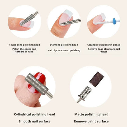 Compact Electric Nail Care System for Effortless Manicures and Pedicures