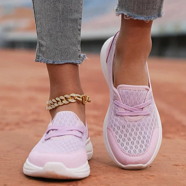 Mesh Walking Shoes for Women with Soft Sole and Triple Arch Support