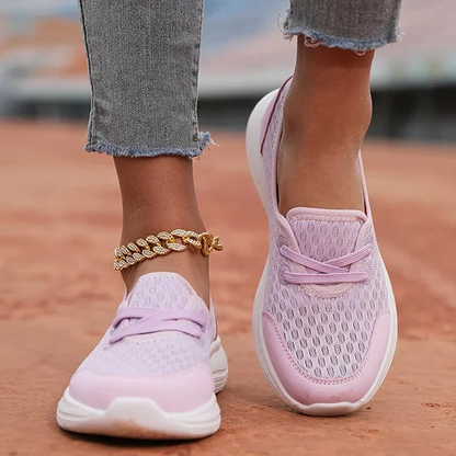 Mesh Walking Shoes for Women with Soft Sole and Triple Arch Support