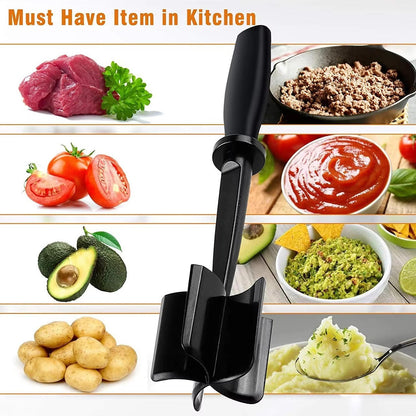 Ultimate Meat Smasher with Five Sharp Blades and Comfort Grip