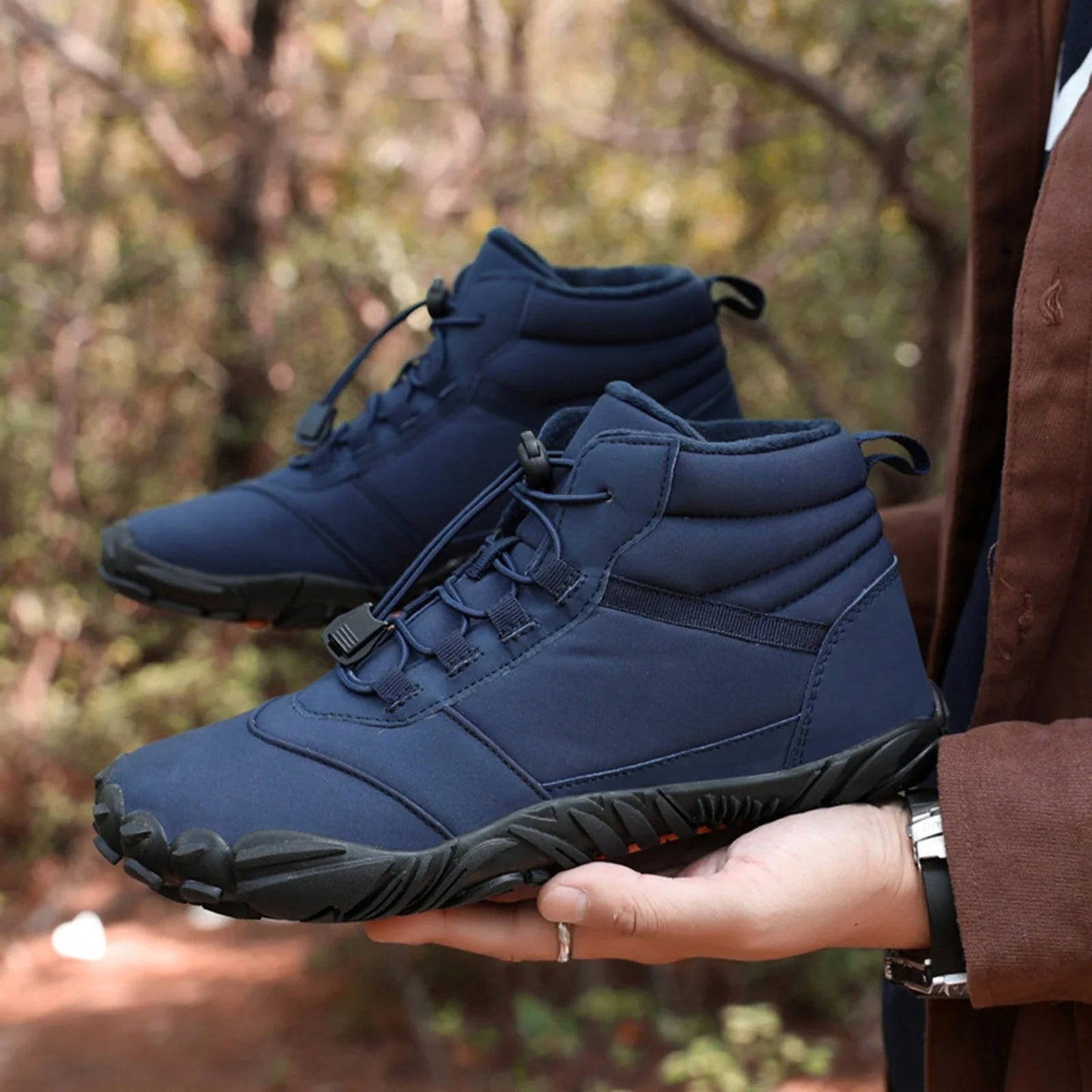 Insulated Winter Boots for Men - Waterproof, Snowproof, Fleece Lined, Wide Toe Box, Zero Drop