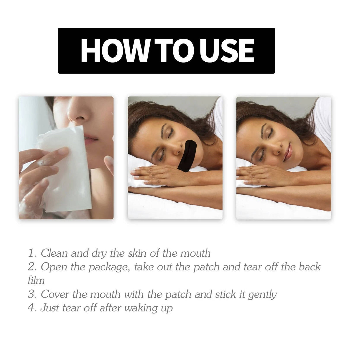Nasal Breathing Sleep Strips with Natural Bamboo Fiber