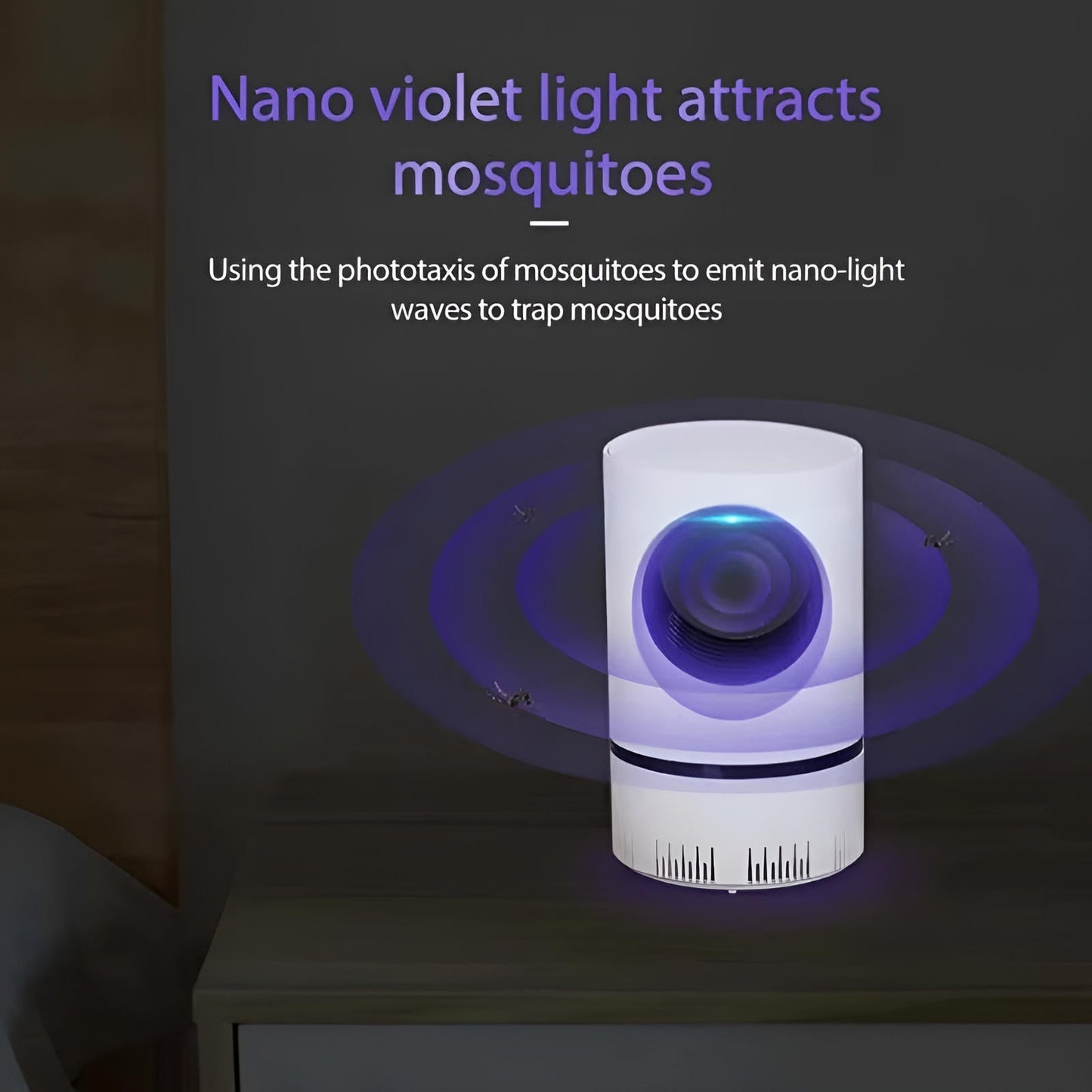 UV Insect Trap with 6 LED Lights and Detachable Collection Tray