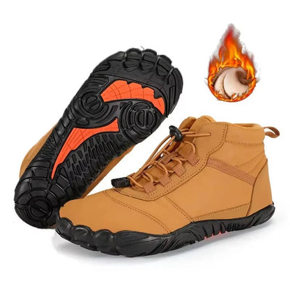 Insulated Winter Boots for Men - Waterproof, Snowproof, Fleece Lined, Wide Toe Box, Zero Drop