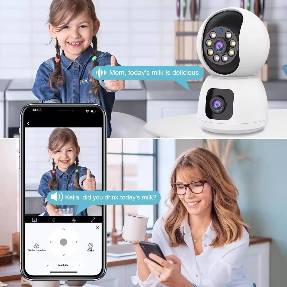 SmartWatch Guardian: Dual Lens Wireless Security Camera