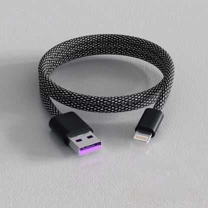 3.3ft Braided Charging Cable with Magnetic Ends and Self-Coiling Design