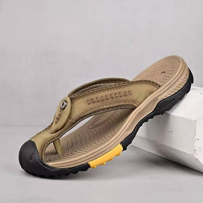 Lightweight Closed Toe Flip Flops for Men – Water Resistant Beach Sandals, Sizes 6.5 to 10.5