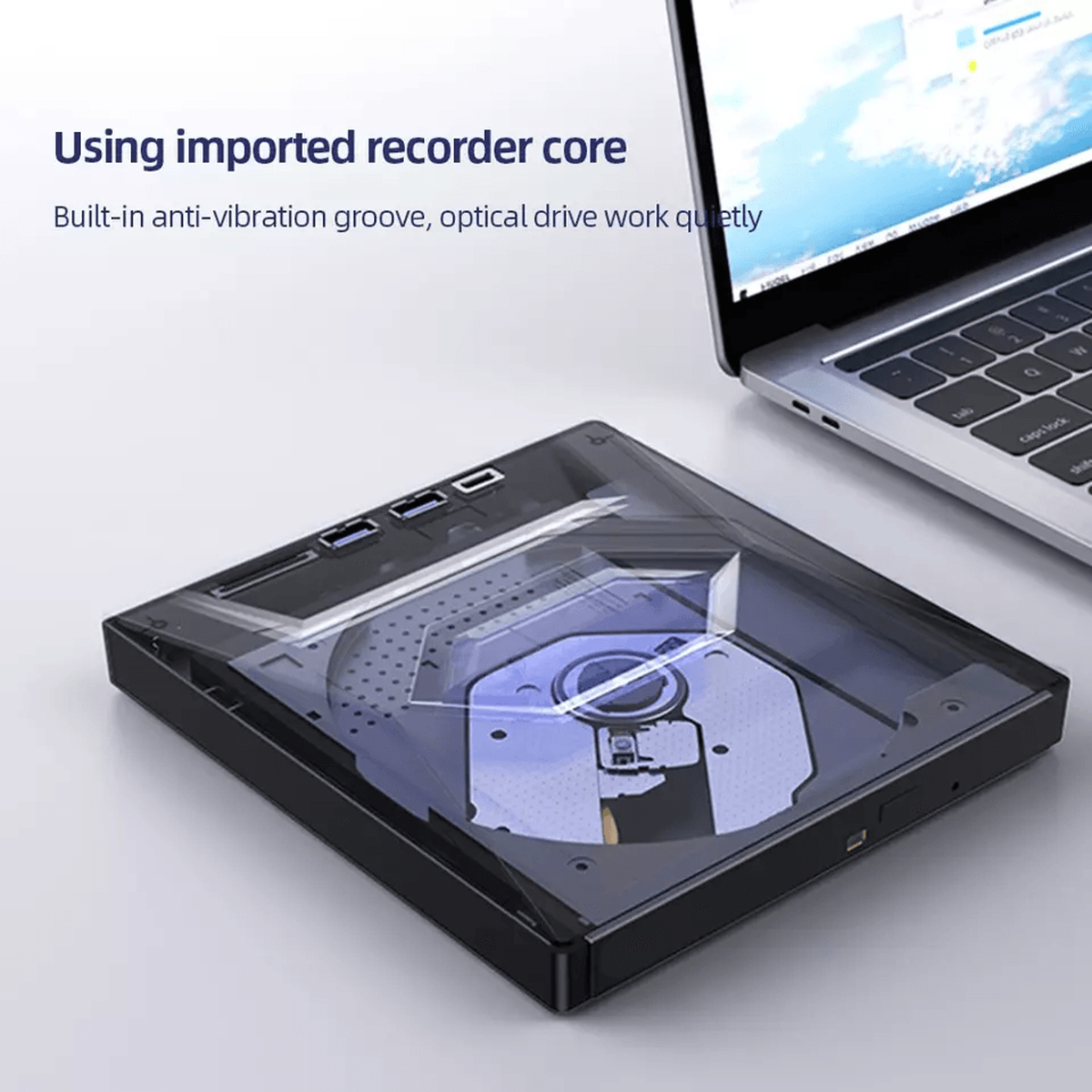 Versatile External Drive with SD Card Reader & USB Hub