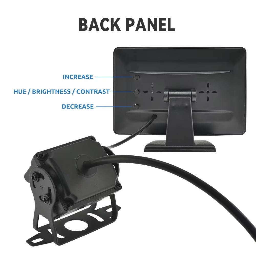 4.3 Inch Backup Monitor with Wireless Reverse Camera for Vehicles, 170° Lens, IP68