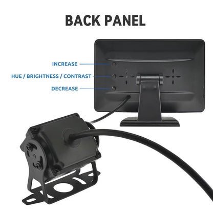 4.3 Inch Backup Monitor with Wireless Reverse Camera for Vehicles, 170° Lens, IP68