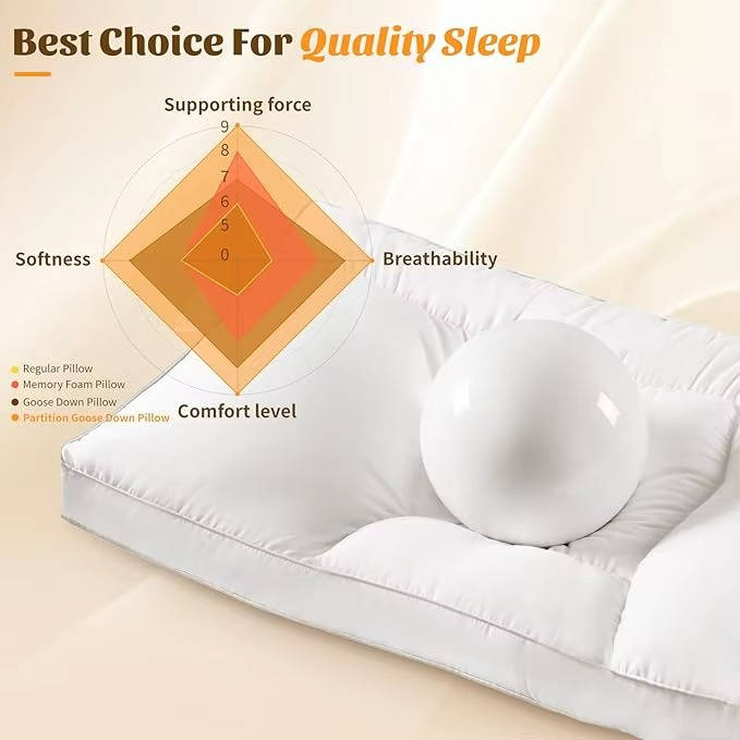 ComfortZone Pillow: 5-Section Support for All Sleep Styles