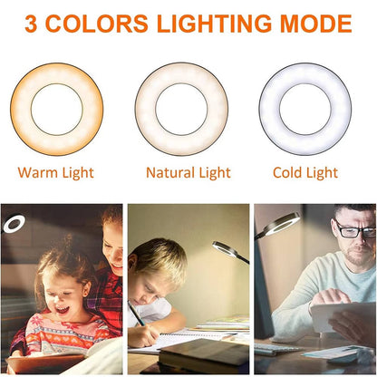 Versatile Adjustable Desk Light with USB Power & 3 Color Options