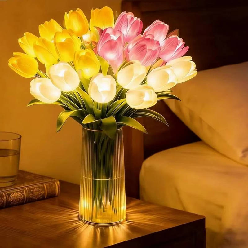 Charming Blossom LED Table Lamp - Battery Operated Floral Light