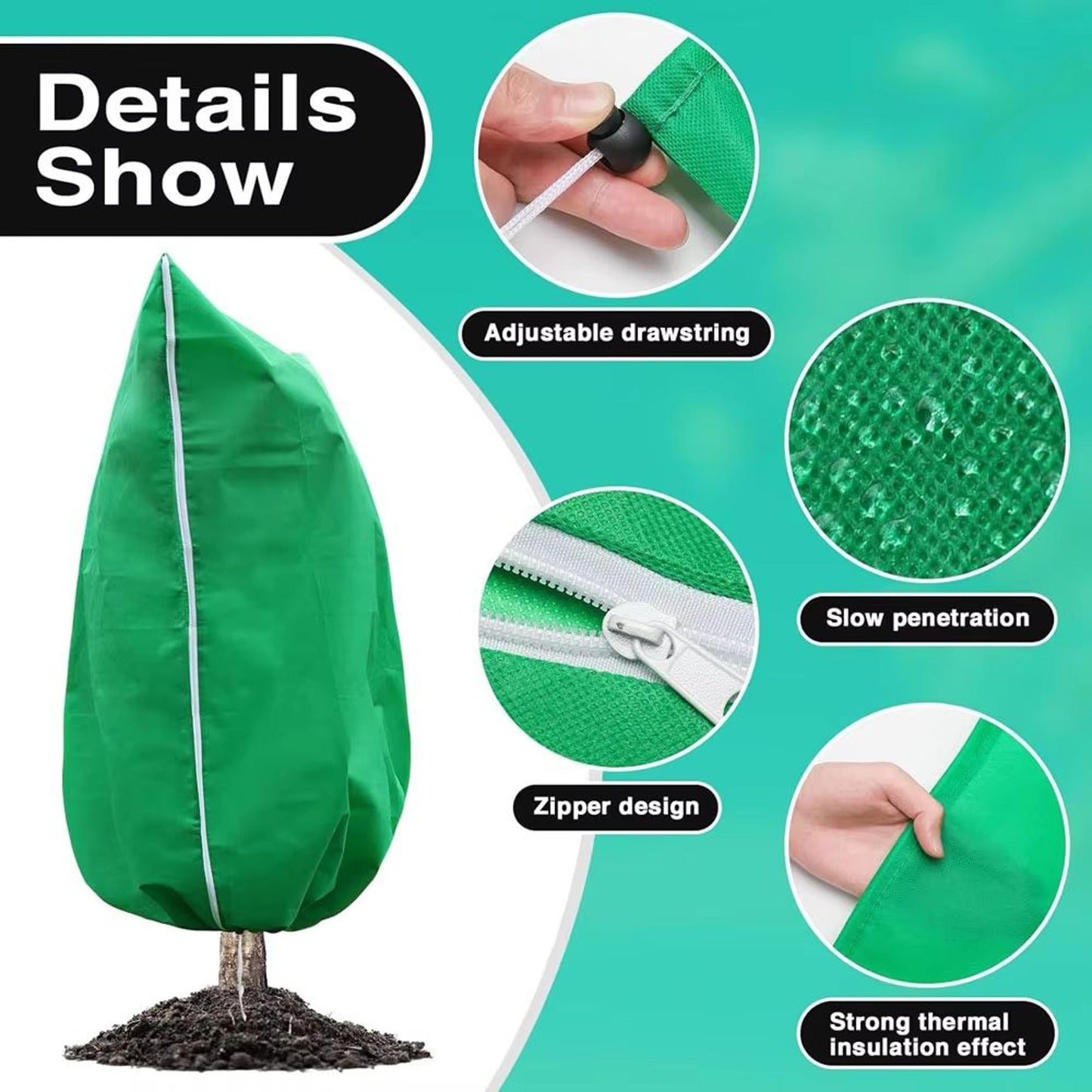 Garden Shield: Zippered Frost Protection Cover for Plants