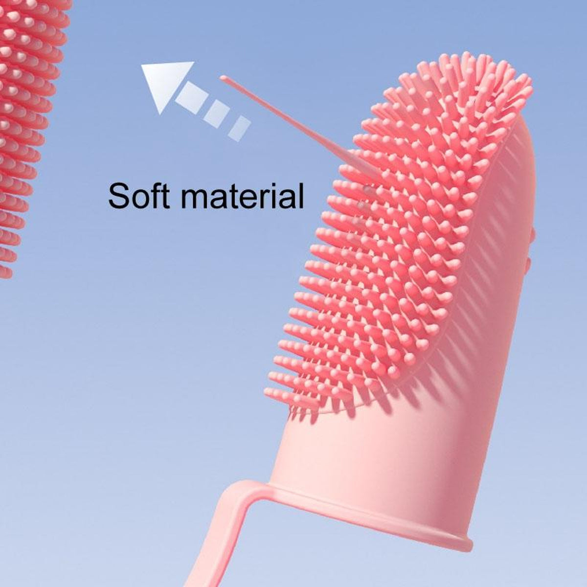 Dual-Finger Pet Toothbrush with 800 Soft Bristles