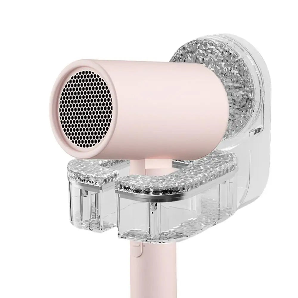 Suction Cup Hair Dryer Rack for Wall – No Drill Bathroom Organizer, Silver