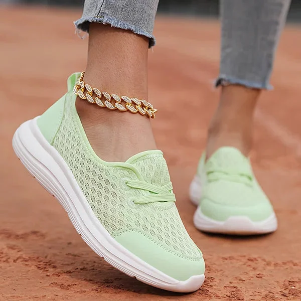 Mesh Walking Shoes for Women with Soft Sole and Triple Arch Support