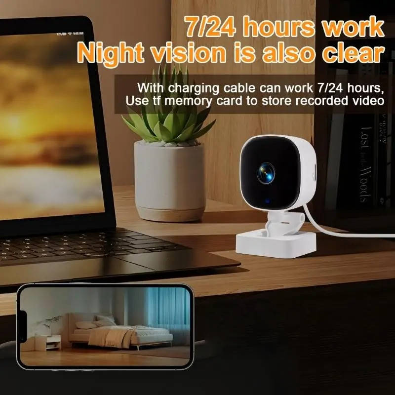 HomeWatch Pro: Smart Indoor Security Camera with 24/7 Monitoring