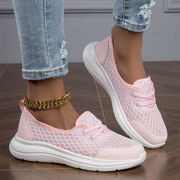 Mesh Walking Shoes for Women with Soft Sole and Triple Arch Support